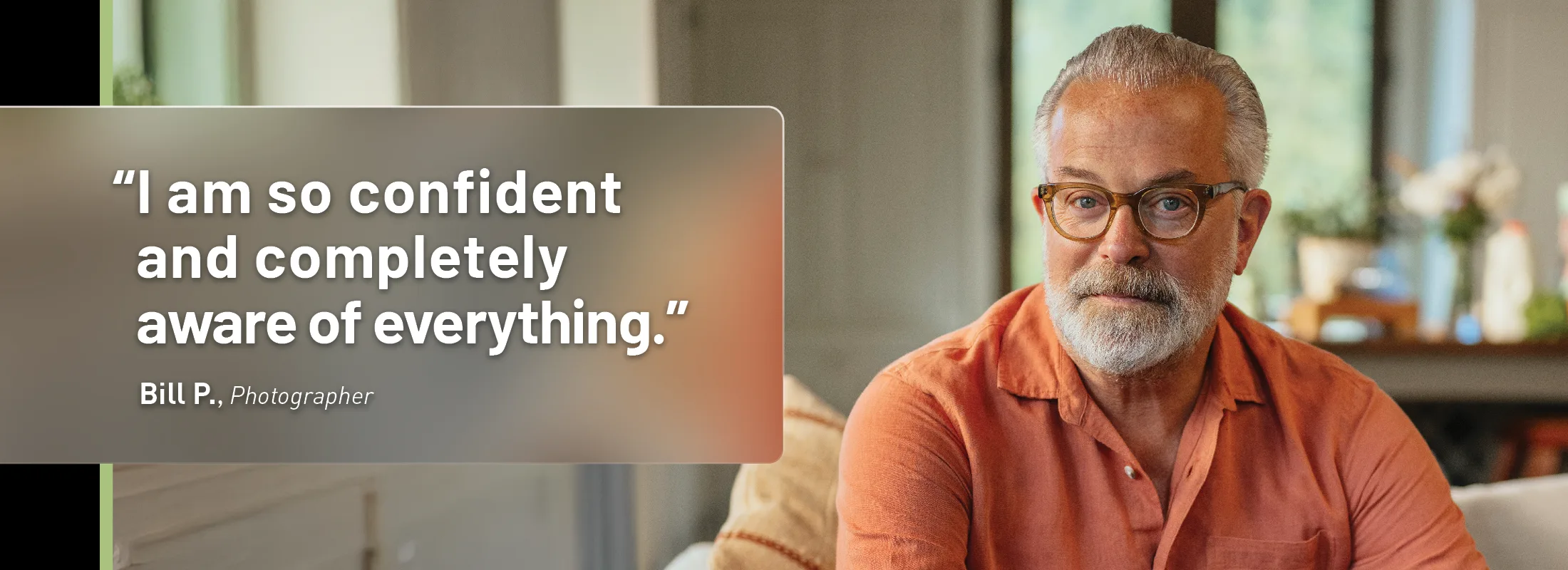 Kevin A, a golfer and hearing aid wearer, comments about not worrying about sweat destroying his new Vitality AI hearing aids